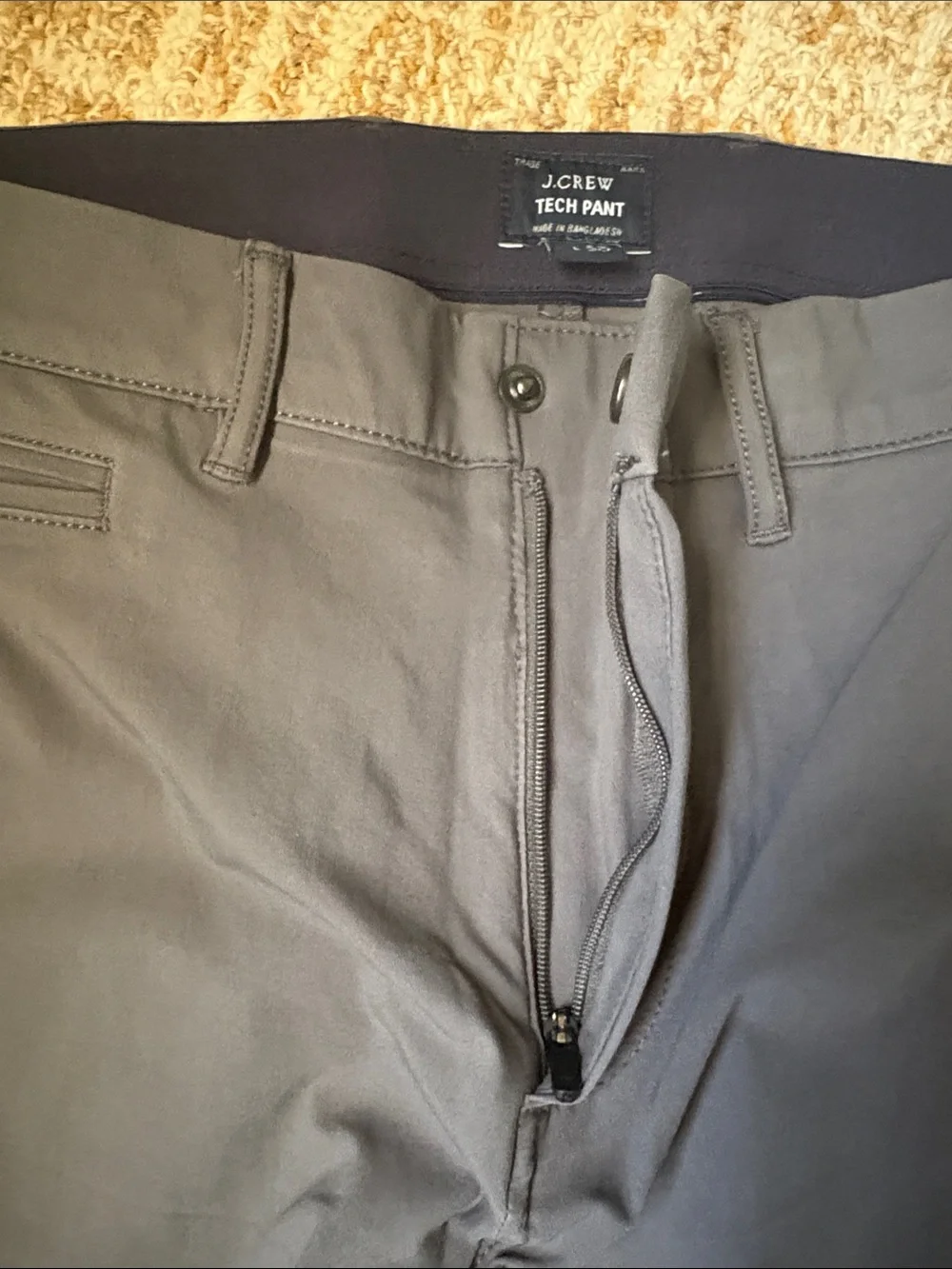 J. Crew Men's Stretch Tech Pants in Charcoal